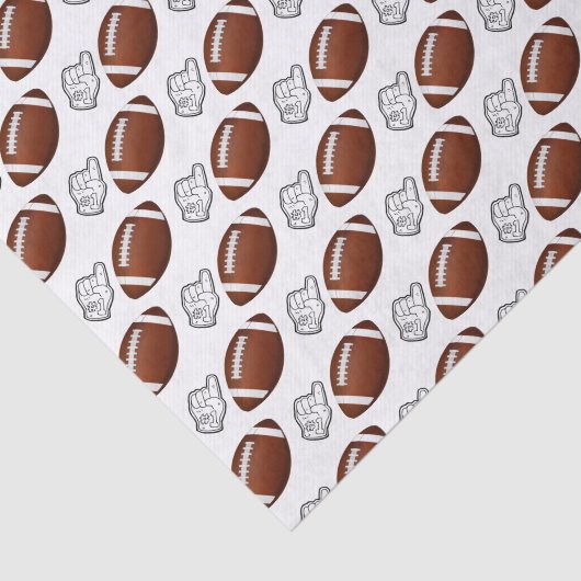 First Year Down Football Birthday Tissuepapier (Detail)