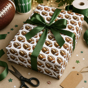 First Year Down Voetbal 1e verjaardagsfeestje Cadeaupapier