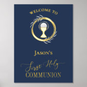 FirstHoly Communion gouden folie details welkom te Folie Afdrukken (Voorkant)