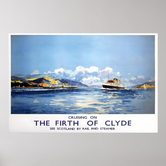 Firth of Clyde Schotland Poster Vintage Reis (Voorkant)