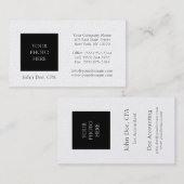 Fiscaal accountantskantoor met Gold Paper Visitekaartje (Voorkant / Achterkant)