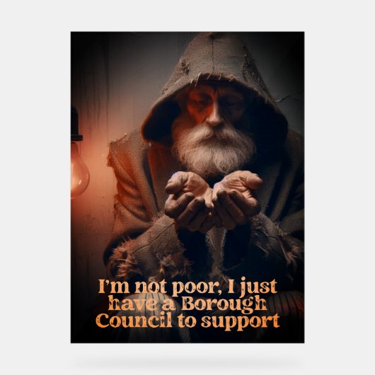 fiscaal Man van de raad Acryl Bord (Voorkant)