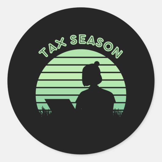 Fiscaal seizoen Klassieke Sticker (Voorkant)