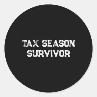 Fiscaal Seizoen Survivor CPA Accountant Ronde Sticker