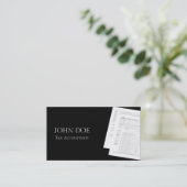 Fiscale accountant B/W-formulier 1040 3D Visitekaartje (Staand voorkant)