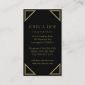 Fiscale accountant CPA Black Antiek Gold Corners Visitekaartje (Achterkant)