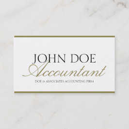Fiscale accountant CPA Bookkeeper Gold Script & Pa Visitekaartje