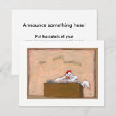 Fiscale dag Boekhoudkundige kippennummers leuk gek Aankondiging (Voorkant / Achterkant)