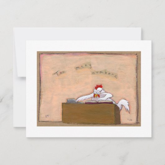 Fiscale dag Boekhoudkundige kippennummers leuk gek Aankondiging (Voorkant)