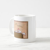 Fiscale dag Boekhoudkundige kippennummers leuk gek Koffiemok (Voorkant links)