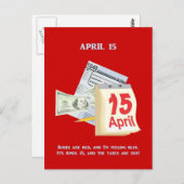 Fiscale dag Funny Poem Briefkaart (Voorkant / Achterkant)