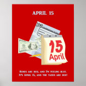 Fiscale dag Funny Poem Poster (Voorkant)