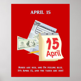 Fiscale dag Funny Poem Poster