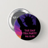 Fiscale Dag Tea Partij - Vrijheidsbeeld Ronde Button 5,7 Cm (Voorkant /achterkant)