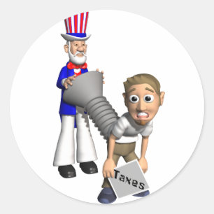 Fiscale dagtraditie ronde sticker