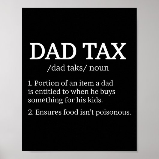 Fiscale Definitie Kleding Beste Papa Definitie Poster (Voorkant)