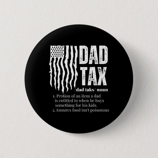 Fiscale Definitie Mannen Funny Vaderdag Ronde Button 5,7 Cm (Voorkant)
