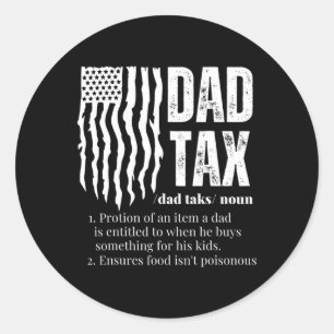 Fiscale Definitie Mannen Funny Vaderdag Ronde Sticker