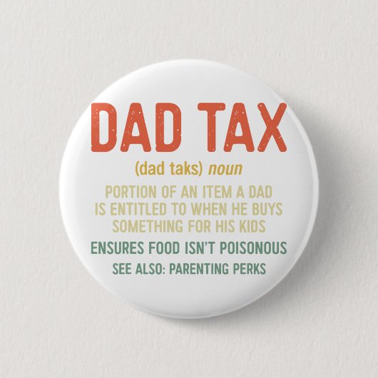 Fiscale definitie Vaderdag Shirt 2 Ronde Button 5,7 Cm (Voorkant)