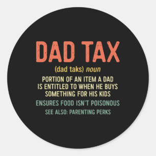 Fiscale definitie Vaderdag Shirt 2 Ronde Sticker