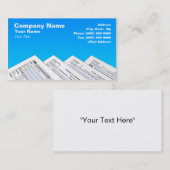 Fiscale formulieren op blauwe achtergrond visitekaartje (Voorkant / Achterkant)