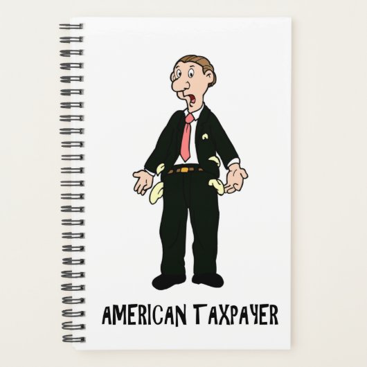 Fiscale planner IRS Joke Taxday Humor Funny Broke (Voorkant)