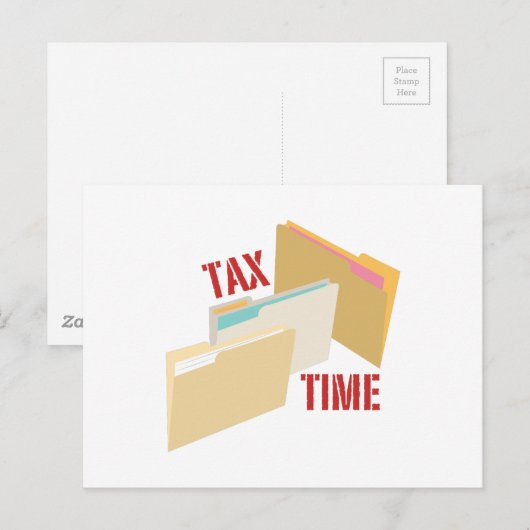 Fiscale tijd briefkaart (Voorkant / Achterkant)