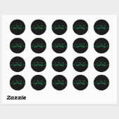 Fiscale tijd ronde sticker (Vel)