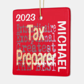 Fiscale voorbereider Extraordinaire DOUANE Keramisch Ornament (Links)