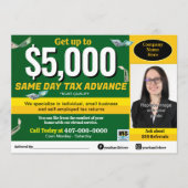 Fiscale voorbereiding bewerkbare e-file flyer programmakaart (Voorkant)