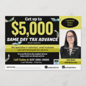 Fiscale voorbereiding bewerkbare e-file flyer programmakaart (Voorkant)