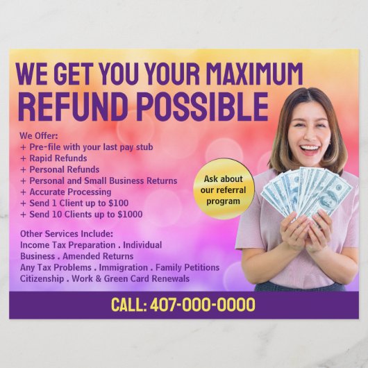 Fiscale voorbereiding (Preparer) Terugbetalingsbro Flyer (Achterkant)