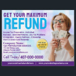Fiscale voorbereiding (Preparer) Terugbetalingsbro Flyer<br><div class="desc">Deze professionele aandacht die de aanpasbare sjablonen van de teruggaaf van de belastingparadijzen in beslag neemt is groot voor de kleine belastingparadijzen/boekhouders.</div>