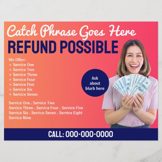 Fiscale voorbereiding (Preparer) Terugbetalingsbro Flyer (Achterkant)