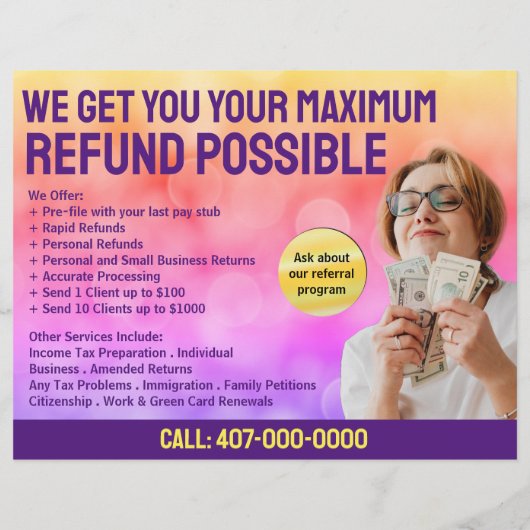 Fiscale voorbereiding (Preparer) Terugbetalingsbro Flyer (Achterkant)