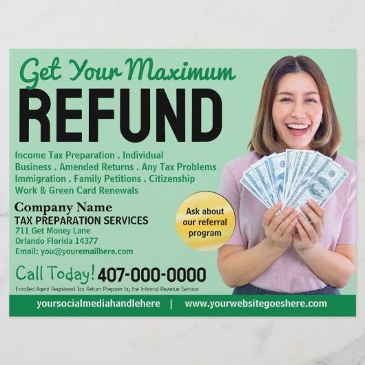 Fiscale voorbereiding (Preparer) Terugbetalingsbro Flyer (Voorkant)