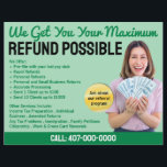 Fiscale voorbereiding (Preparer) Terugbetalingsbro Flyer<br><div class="desc">Deze professionele aandacht die de aanpasbare sjablonen van de teruggaaf van de belastingparadijzen in beslag neemt is groot voor de kleine belastingparadijzen/boekhouders.</div>