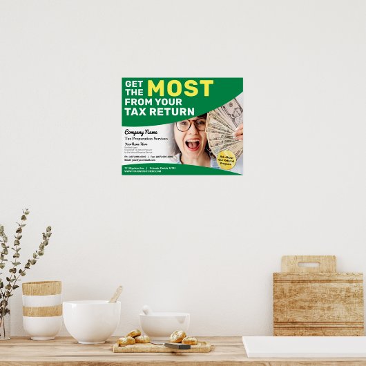 Fiscale voorbereiding (Preparer) Terugbetalingsbro Poster (Keuken)