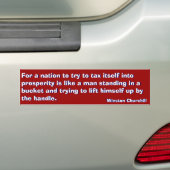Fiscale weg naar welvaart (Churchill) Bumpersticker (Op auto)
