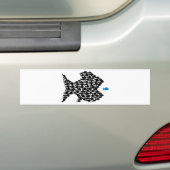 fisch fish schwarm fishing school bumpersticker (Op auto)