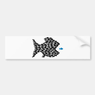 fisch fish schwarm fishing school bumpersticker