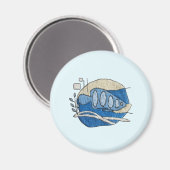 Fisch im Stickdesign Magneet (Voorkant / Achterkant)