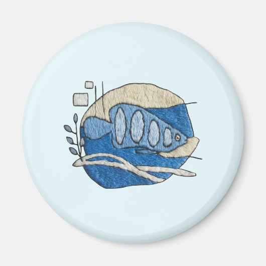 Fisch im Stickdesign Magneet (Voorkant)