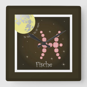 "Fische 19. Februar bis 20. März Uhr Vierkante Klok