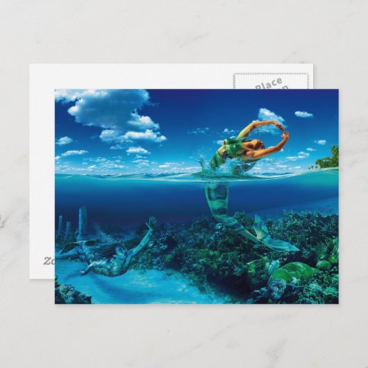 Fische - Postkarte Briefkaart (Voorkant / Achterkant)