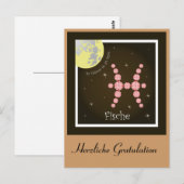 Fische Sternzeichen Postkarte Briefkaart (Voorkant / Achterkant)