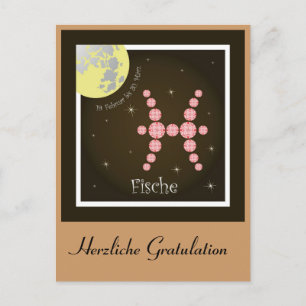 Fische Sternzeichen Postkarte Briefkaart
