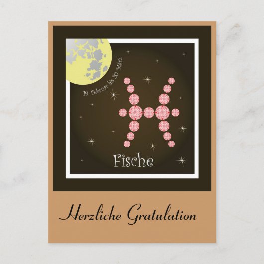 Fische Sternzeichen Postkarte Briefkaart (Voorkant)