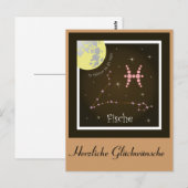 Fische Sternzeichen Postkarte Briefkaart (Voorkant / Achterkant)