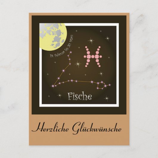 Fische Sternzeichen Postkarte Briefkaart (Voorkant)